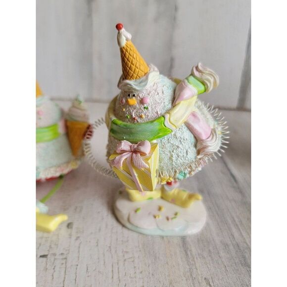 Ice cream snowman couple sets cute pair xmas figure - Picture 3 of 9